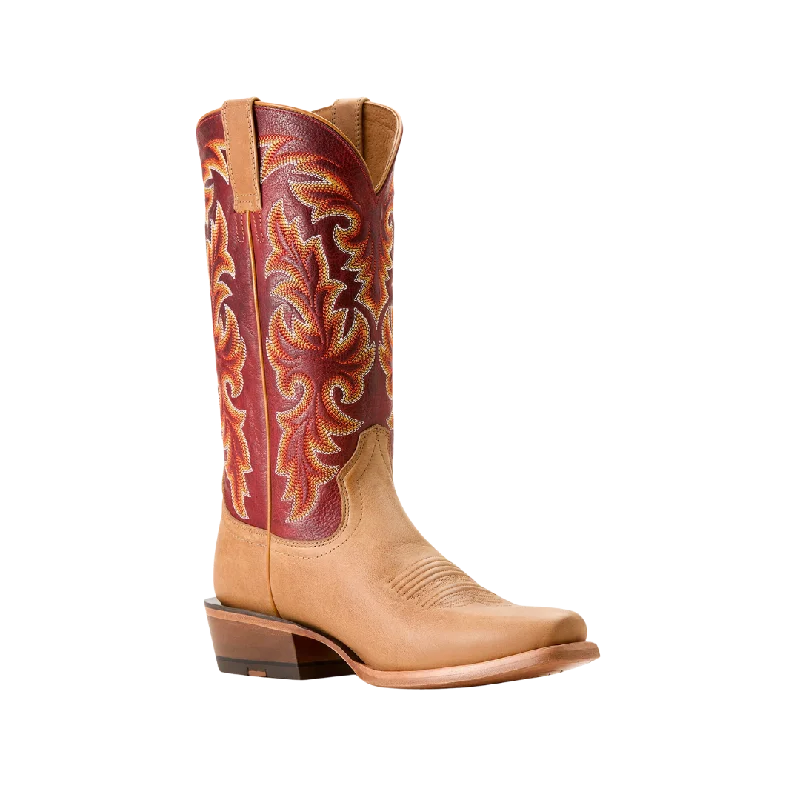 Ariat Men's Futurity Champ Cowboy Flaxen Tan True Red Boots