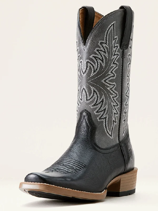 Ariat 10053695 Mens Renegade Cowboy Boot Titanium Black Night