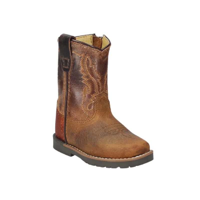 Smoky Mountain Kid's Autry Western Brown Distressed Boots