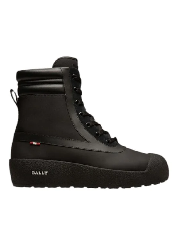 Bally Croker 6239720 Men's Black Calf Leather Shirling-Lined Boots