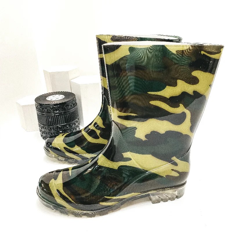 Last Chance Size 6, 7 & 8 | Corky's | Riverwalk Rain Boots in Camo