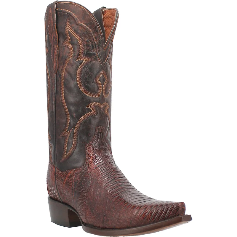 Dan Post Mens Hearst Cognac Lizard Skin Cowboy Boots