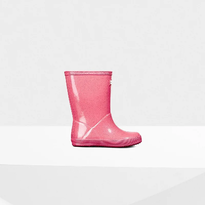 Hunter Arcade Pink Kids First Classic Starcloud Rain Boot