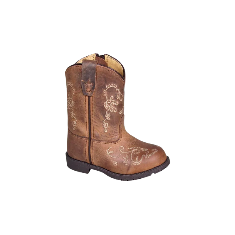 Smoky Mountain Kid's Brown Waxed Distress Leather Hopalong Toddler Boots