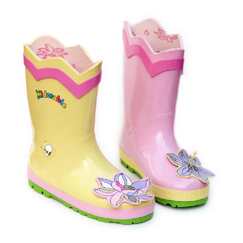 Lotus Flower Rain Boots