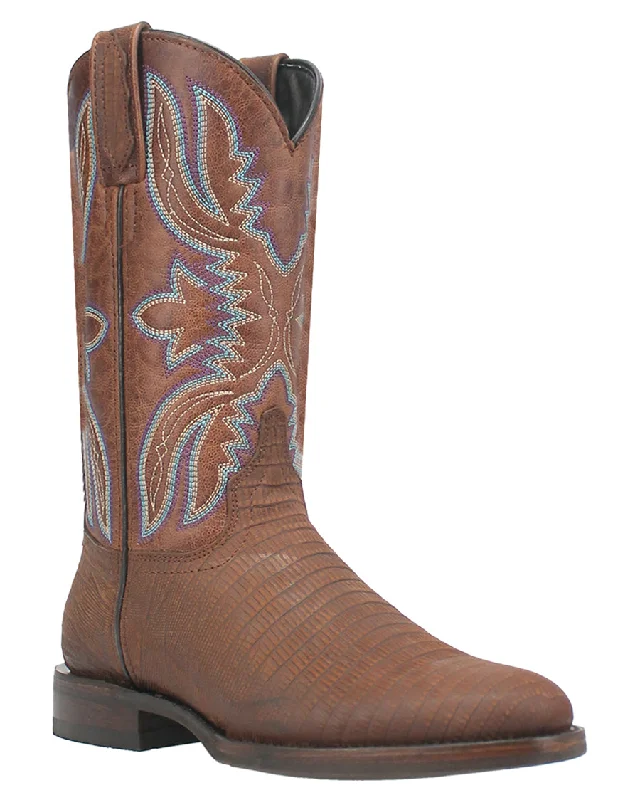 Men's Saw Buck Lizard Print Western Boots