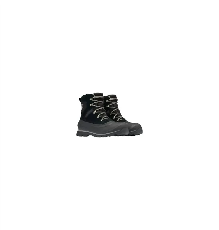 Men's Buxton Lace Waterproof Winter Boots In Black, Quarry