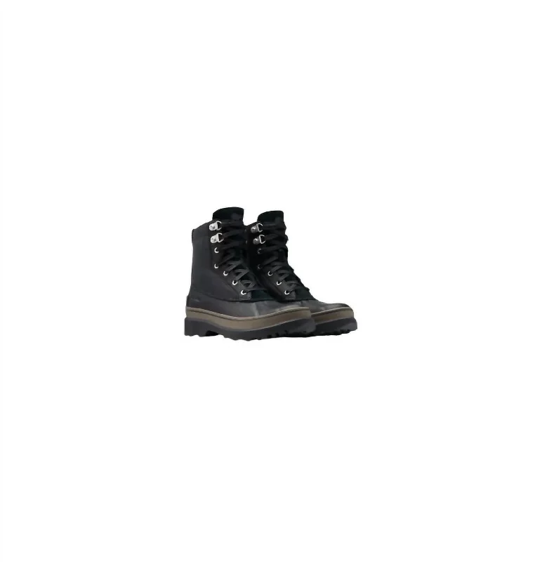 Men's Caribou Storm Waterproof Fashion Boots In Black, Mud