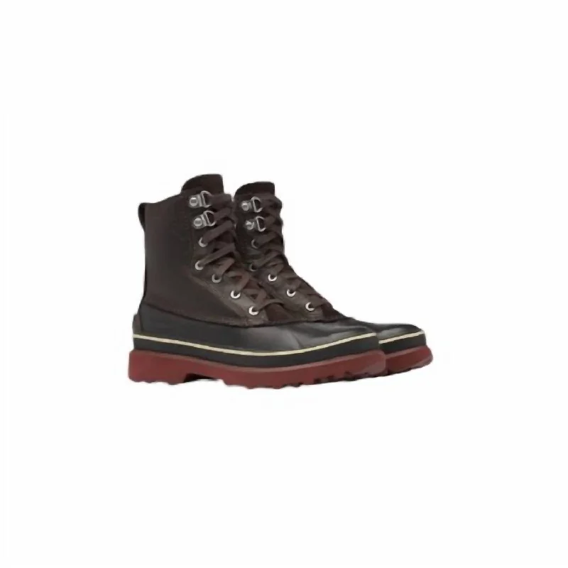 Men's Caribou Storm Waterproof Fashion Boots In Blackened Brown