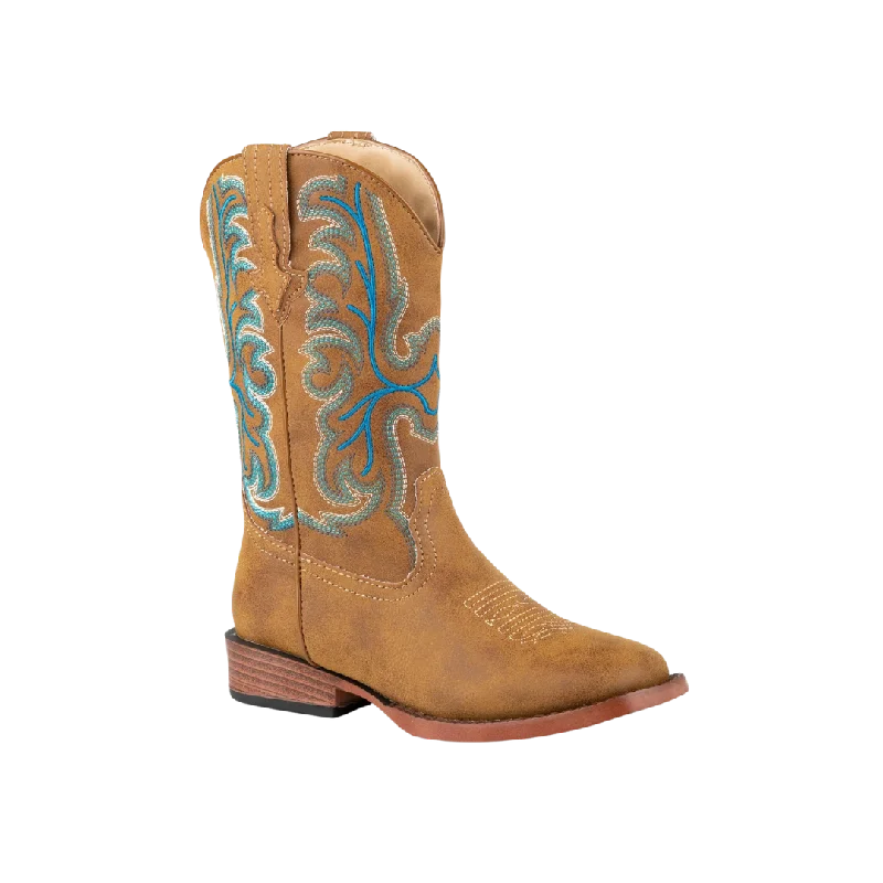 Roper Footwear Boy's Tan Faux Leather All Over Boot