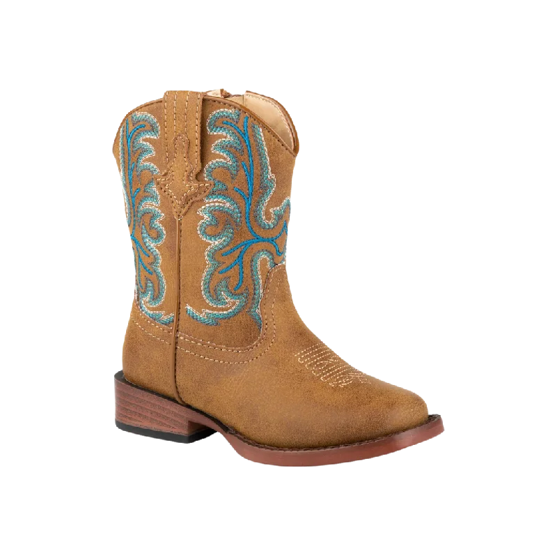 Roper Footwear Boy's Tan Faux Leather All Over Boot