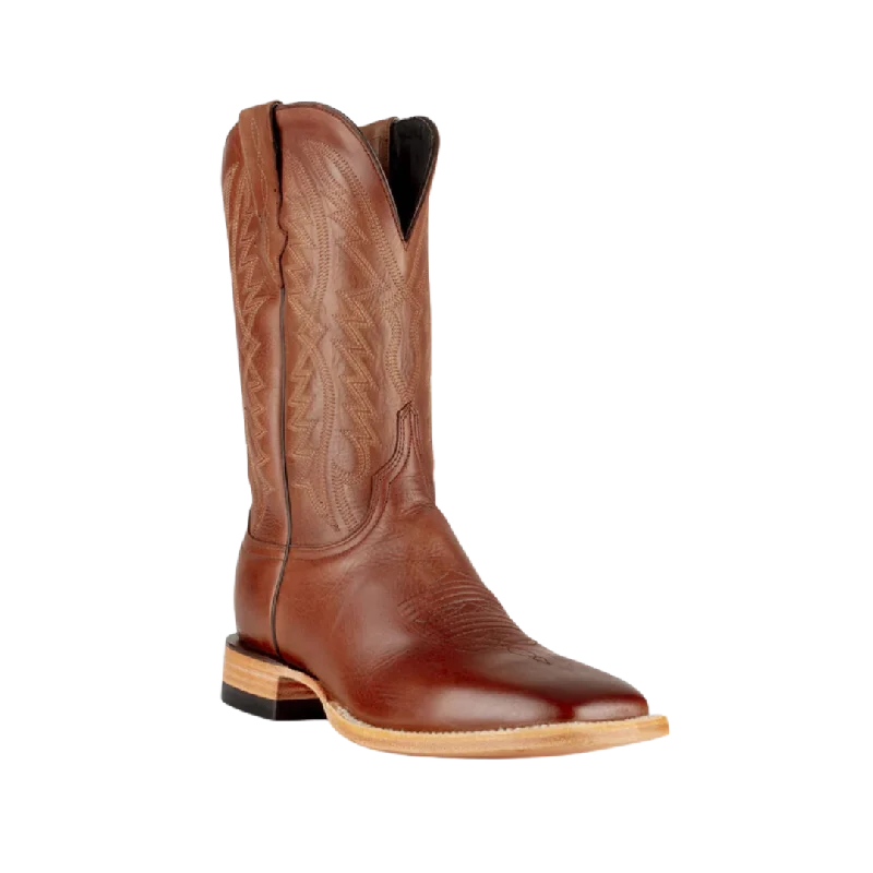 Resistol Men's Harman Western Square Toe Vino Brown Boots