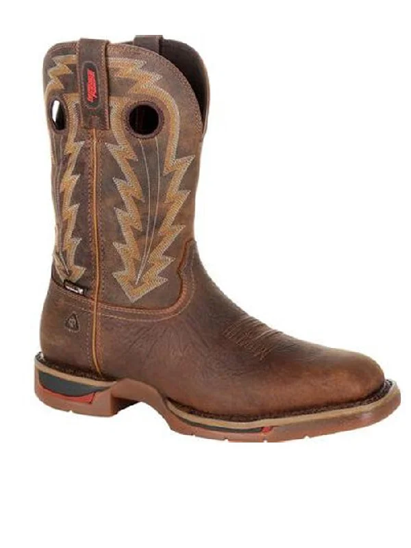 Rocky RKW0278 Mens Long Range Waterproof Work Boot Distressed Brown