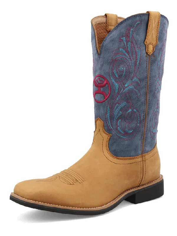 Twisted X MHY0034 Mens Hooey Boot Peanut And Teal - A2