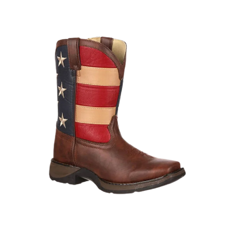 Rocky Lil' Durango Boy's Patriotic Western Flag Boot