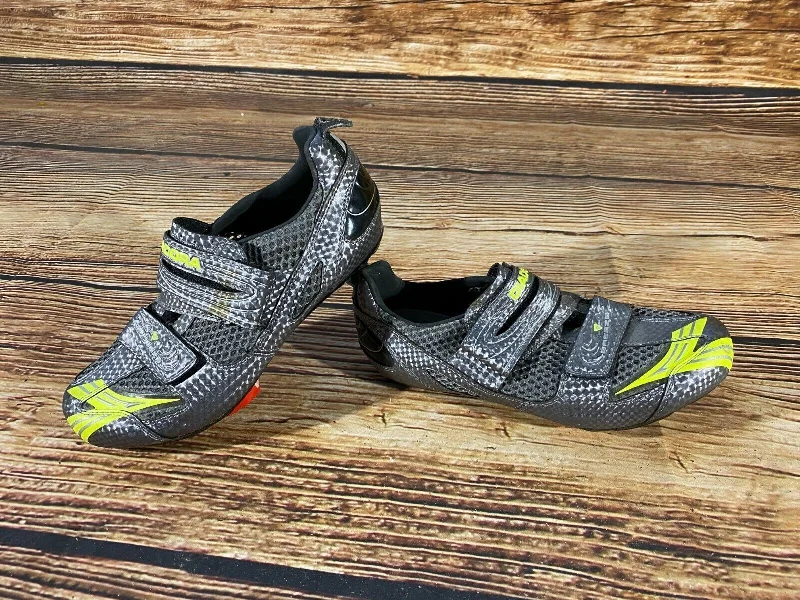 DIADORA Road Cycling Shoes Clipless Biking Boots Size EU 39 with Cleats