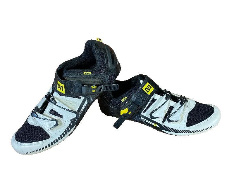 MAVIC Carbon Road Cycling Shoes 3 Bolts Unisex Size EU42  US8.5 Mondo 265