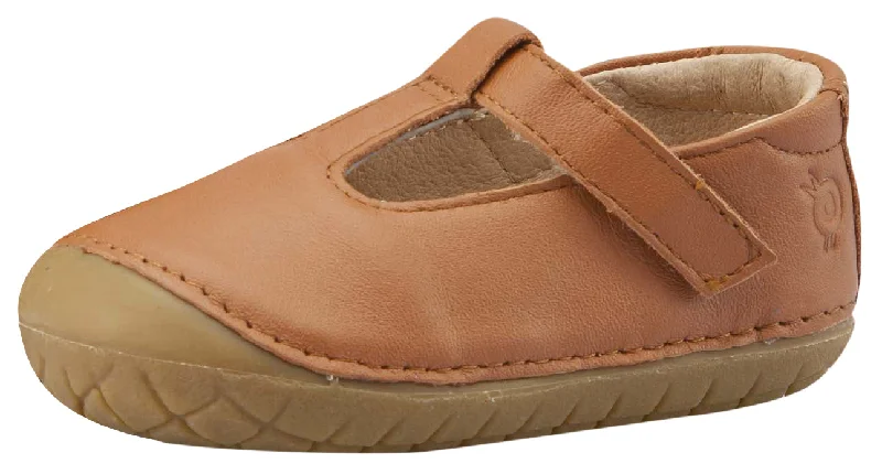 Old Soles Girl's T-2 Shoe, T-Strap, Tan