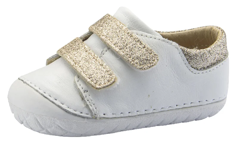 Old Soles Girl's and Boy's Edgey Pave Sneaker, Snow/Glam Cream