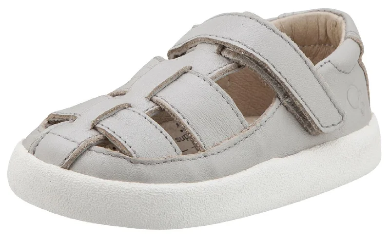 Old Soles Boy's and Girl's Oliver Grey Leather Fisherman Sneaker Shoe Sandal