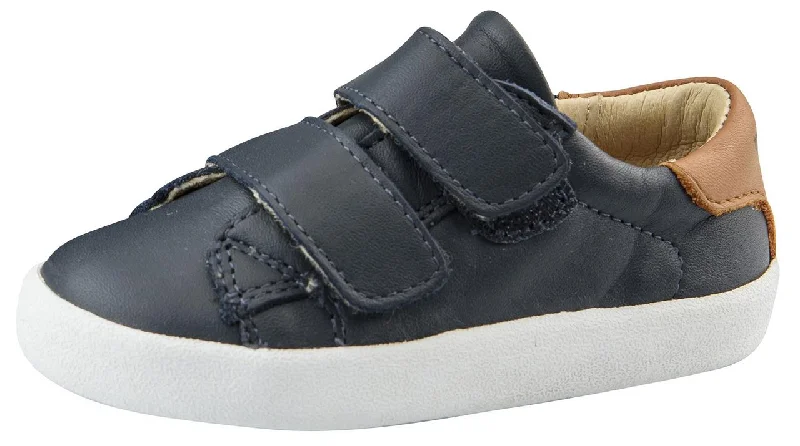 Old Soles Boy's Toddy Hook and Loop Closure Sneaker Shoes, Navy