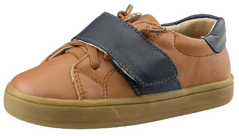 Old Soles Boy's The Oscar Sneaker Shoe, Tan/Navy