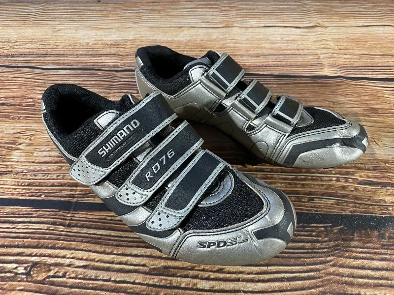 SHIMANO R076 Road Cycling Shoes Clipless Biking Boots Size EU 42 with Cleats